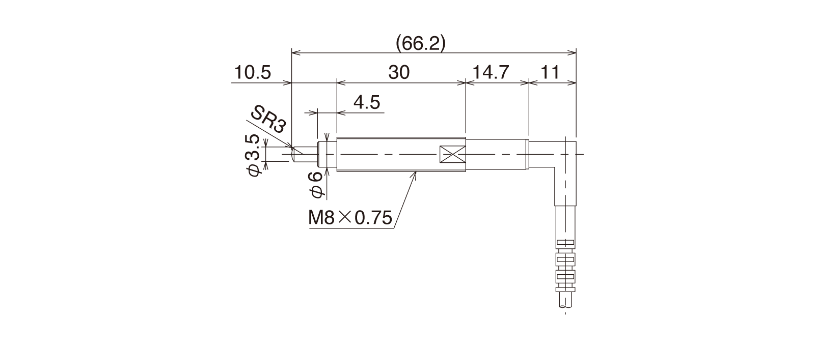 CSK087B-Rの外径寸法図1