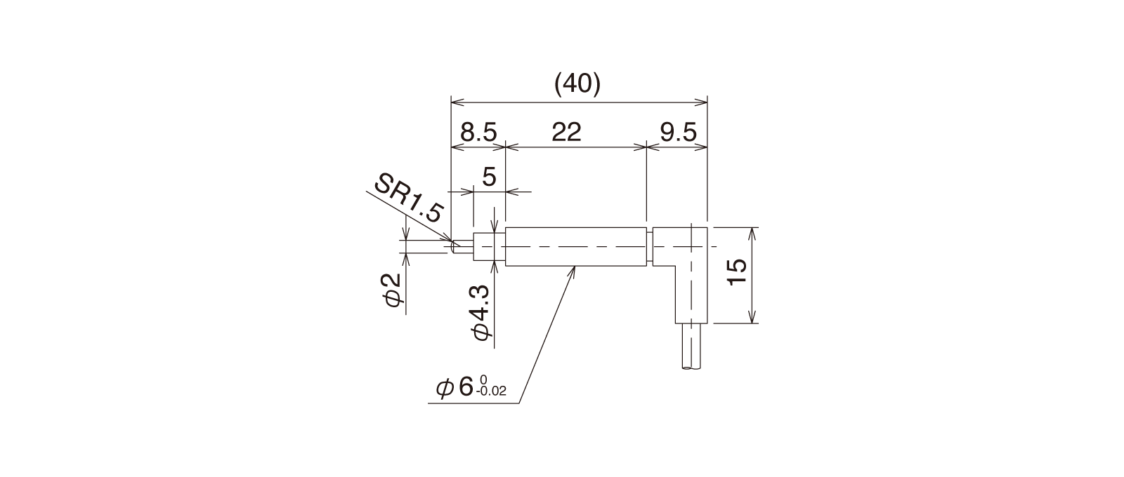 CSS60A-LRの外径寸法図1