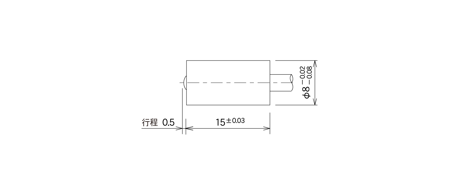 STM12A-Lの外径寸法図1