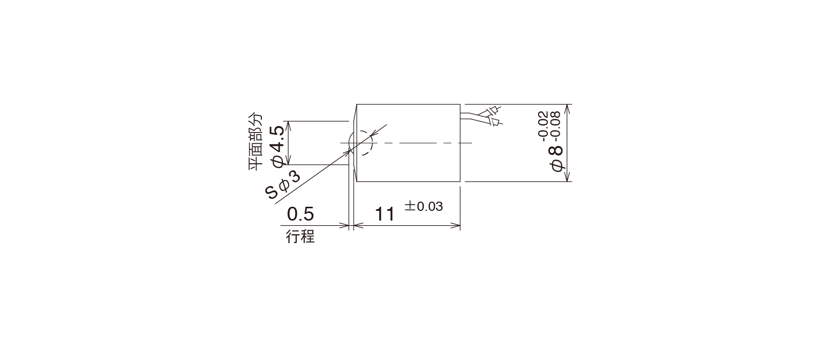 STMB11Aの外径寸法図1